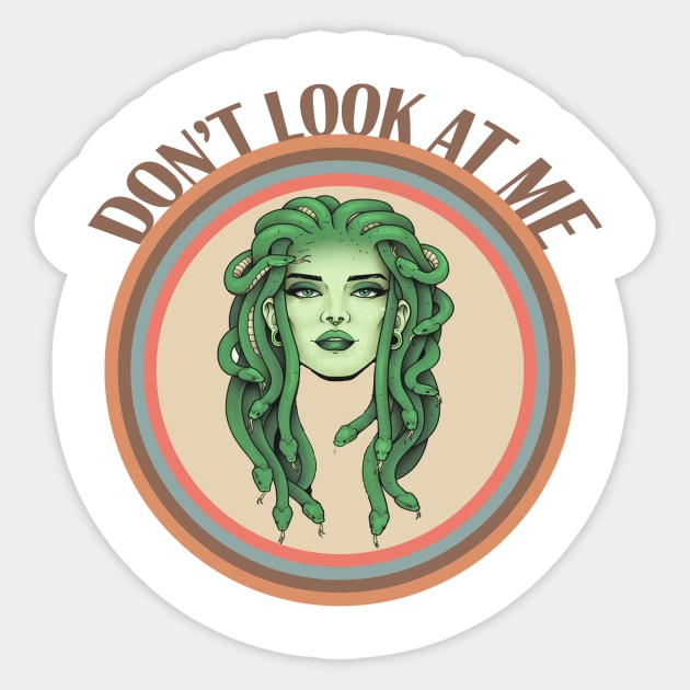 Don't Look At Me Medusa Sticker by Netcam